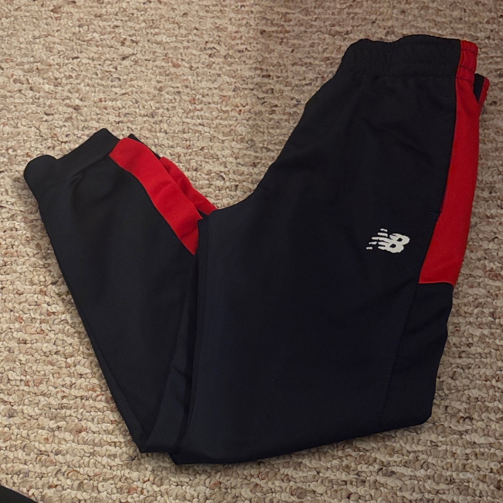 New Balance Kids' Joggers in Black and Red